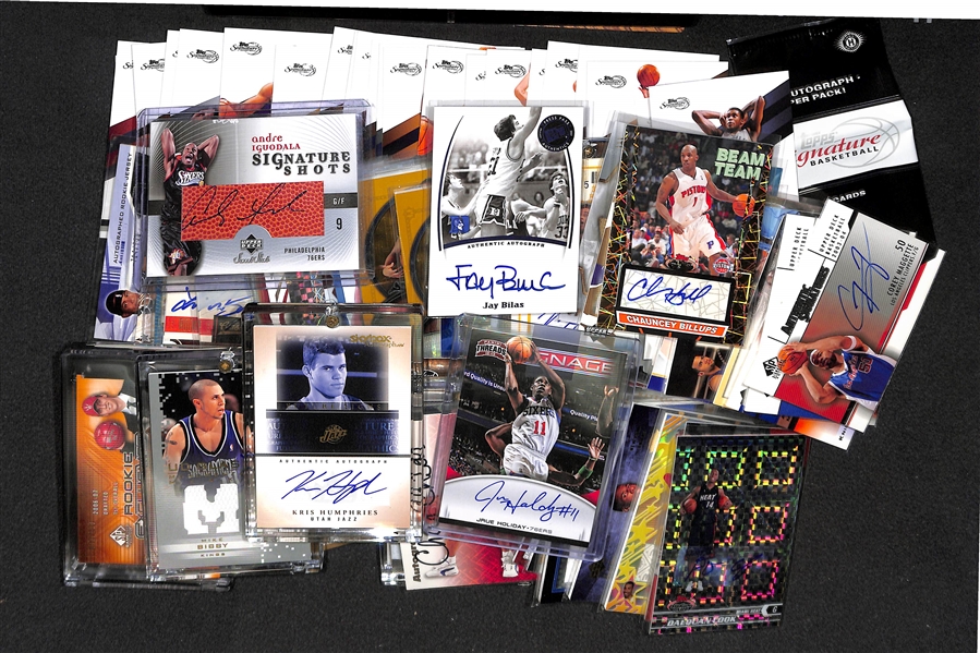 Lot Of 75 Basketball Autograph Cards