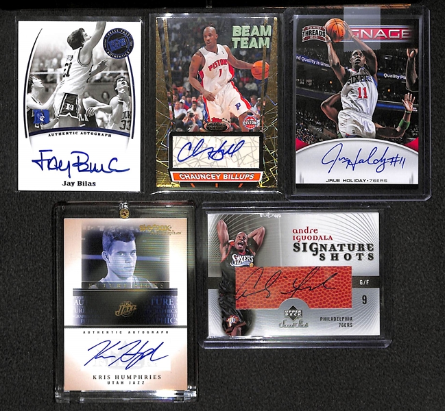 Lot Of 75 Basketball Autograph Cards