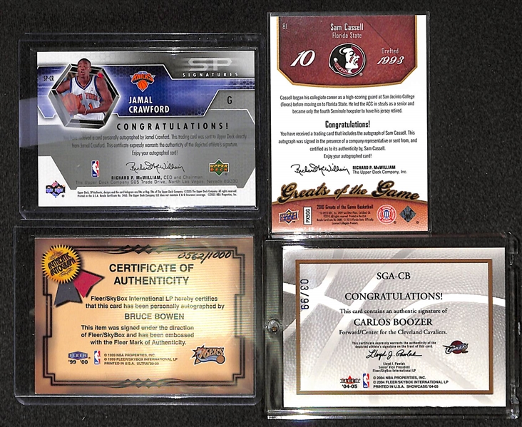 Lot Of 75 Basketball Autograph Cards