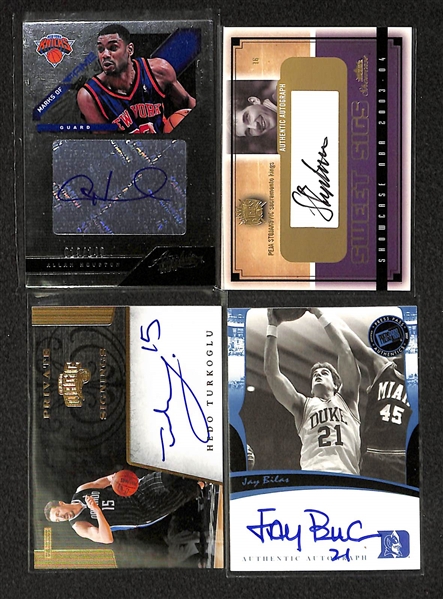 Lot Of 18 Basketball Stars Autograph Cards w. Frazier