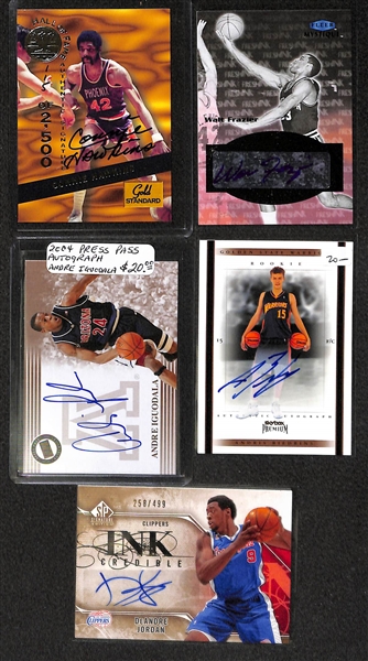 Lot Of 18 Basketball Stars Autograph Cards w. Frazier