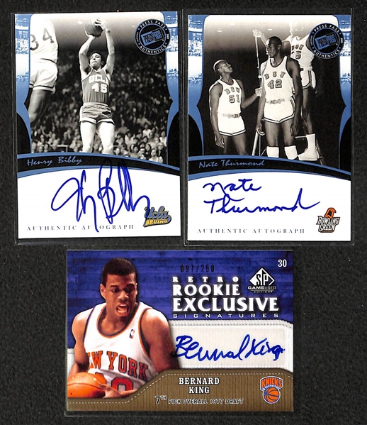 Lot Of 19 Basketball Stars Autograph Cards w. Webb