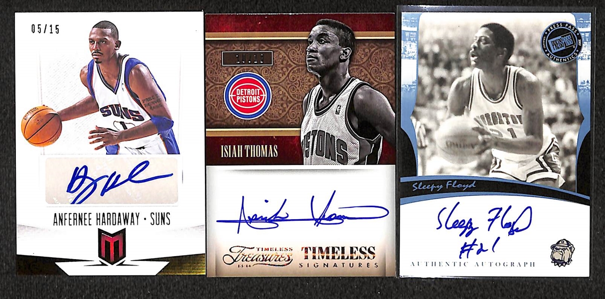 Lot Of 20 Basketball Stars Auto Cards w. Hardaway
