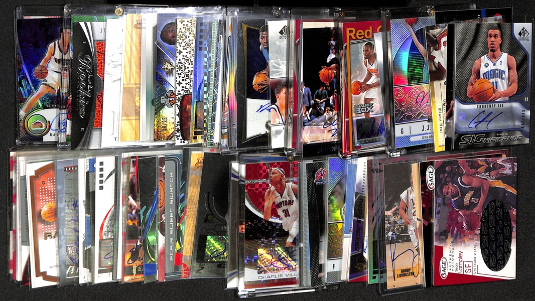 Lot Of 75 Basketball Autograph Cards