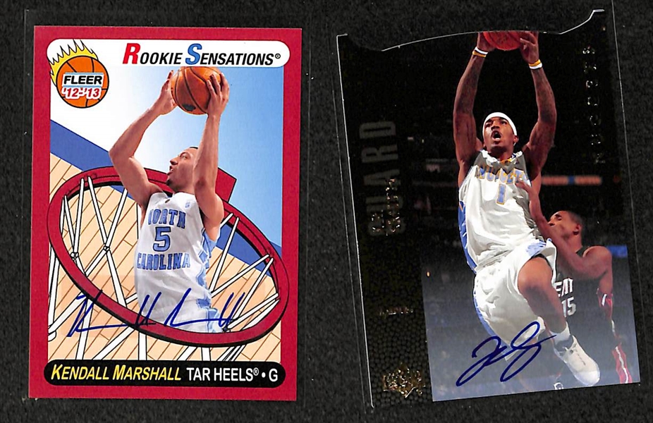 Lot Of 75 Basketball Autograph Cards