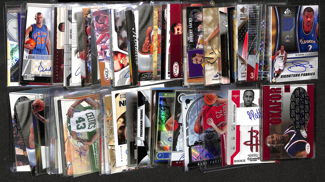 Lot Of 75 Basketball Autograph Cards
