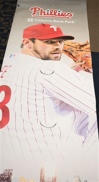 Cliff Lee Banner Hung Inside Citizens Bank Park