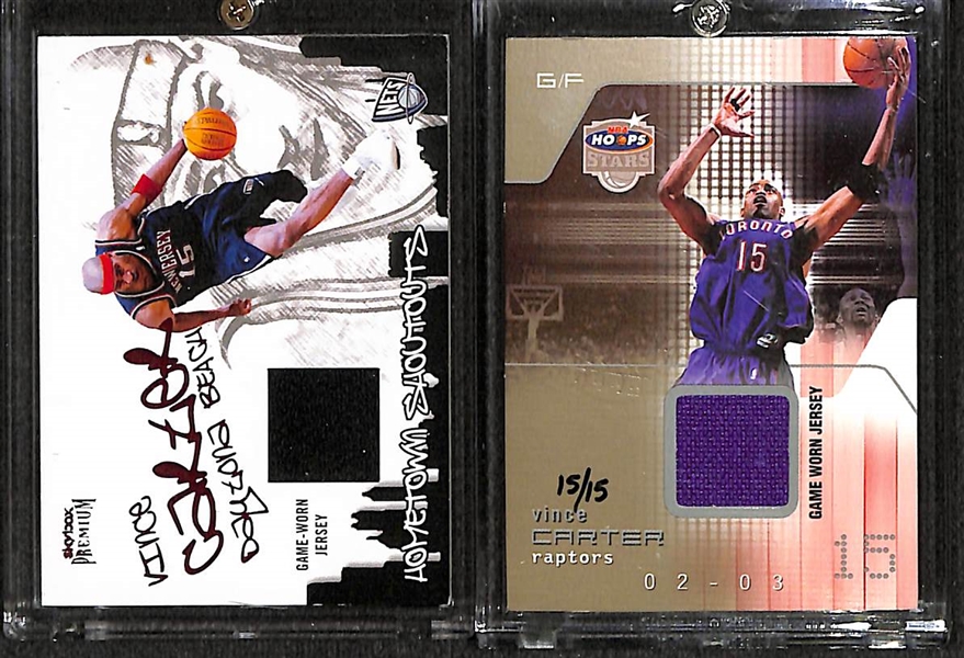 Lot Of 8 Vince Carter Low Numbered Relic Cards