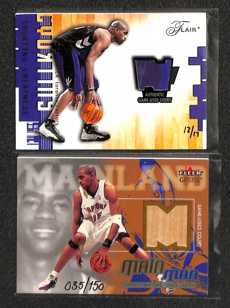 Lot Of 8 Vince Carter Low Numbered Relic Cards