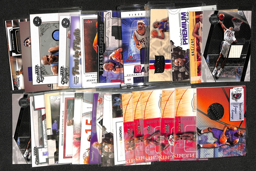 Lot Of 28 Vince Carter Relic Cards