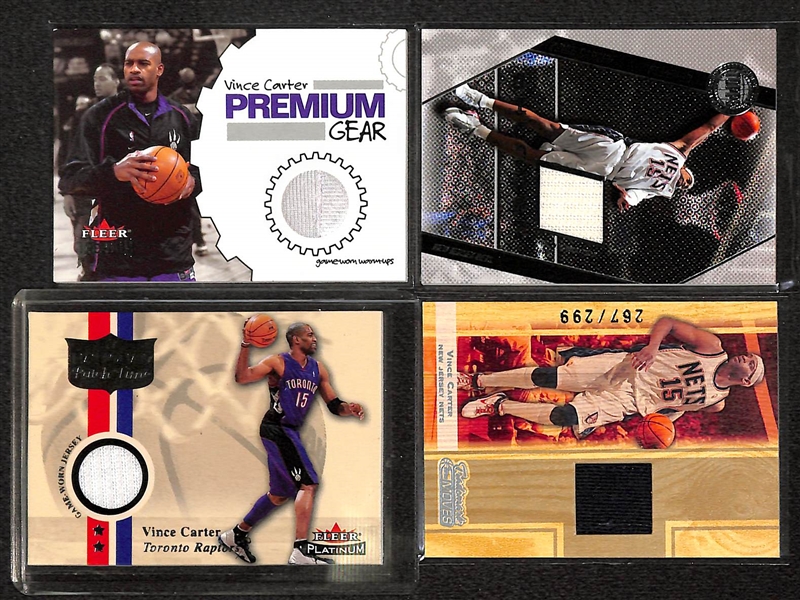 Lot Of 28 Vince Carter Relic Cards