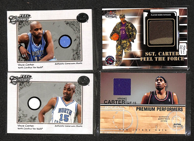 Lot Of 28 Vince Carter Relic Cards