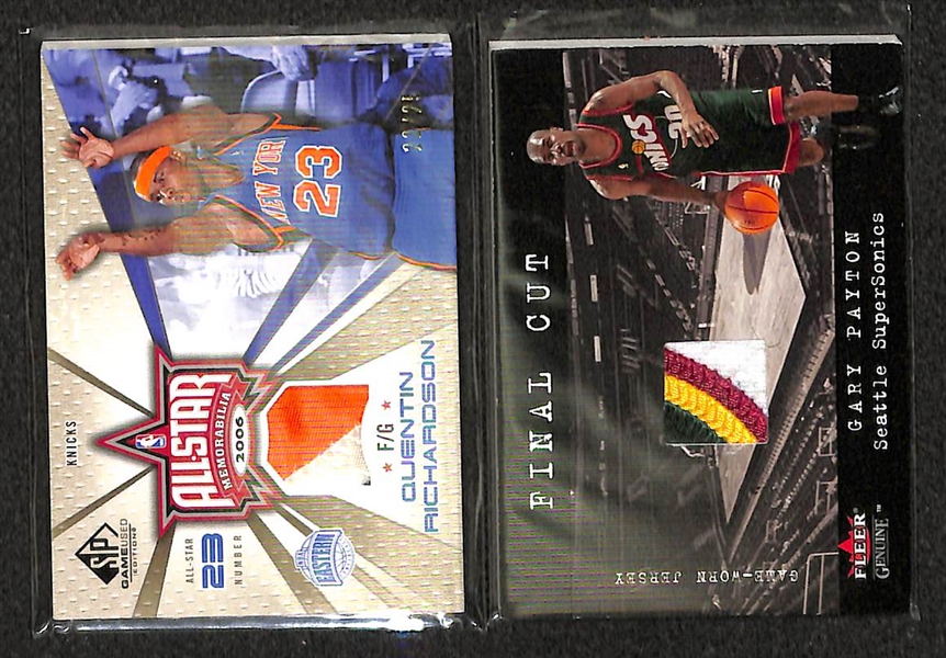 Lot Of 12 Basketball Patch Cards w. Malone