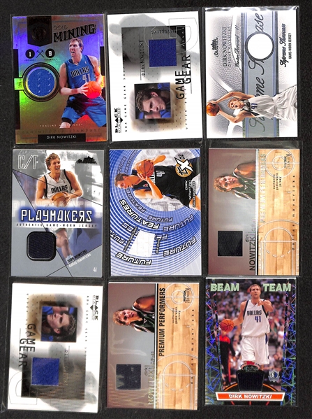 Lot Of 34 Kevin Garnett & Dirk Nowitzki Jersey Cards