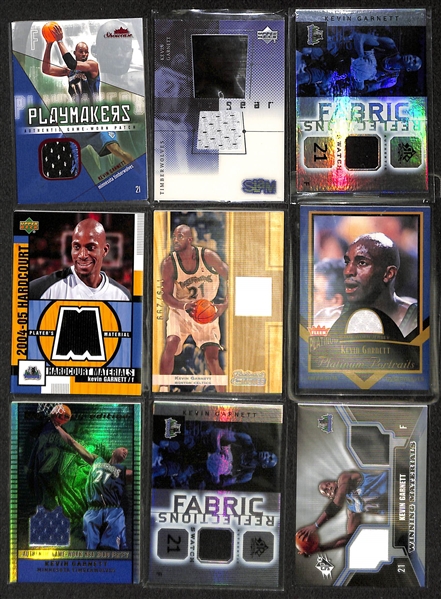 Lot Of 34 Kevin Garnett & Dirk Nowitzki Jersey Cards