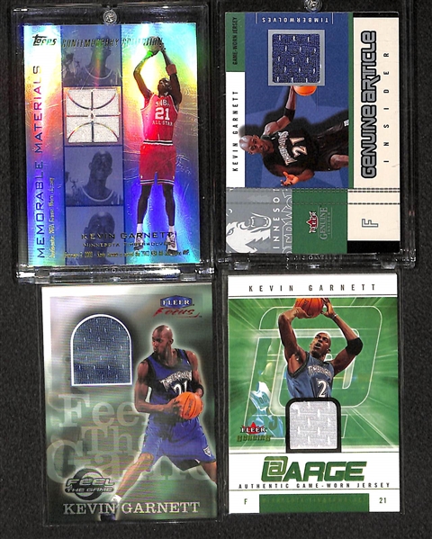 Lot Of 34 Kevin Garnett & Dirk Nowitzki Jersey Cards