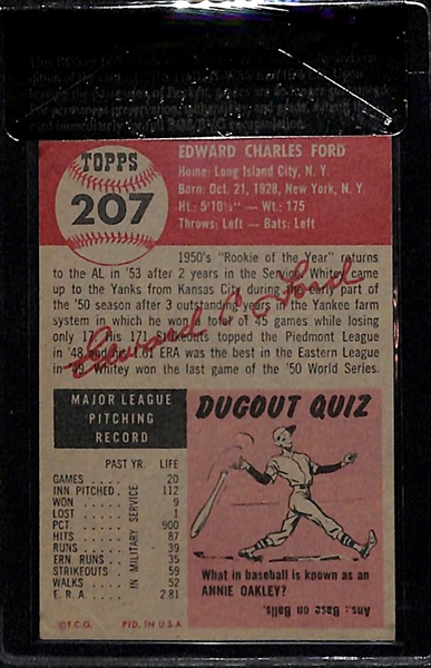 1953 Topps Whitey Ford Card BVG 4.5