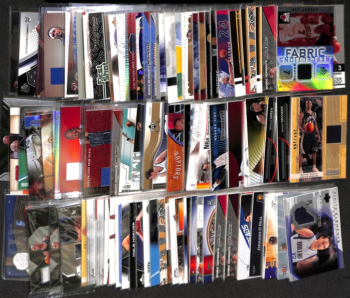 Lot Of 100 Basketball Relic Cards