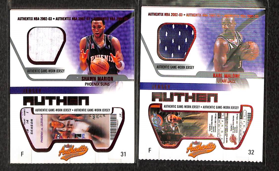 Lot Of 100 Basketball Relic Cards