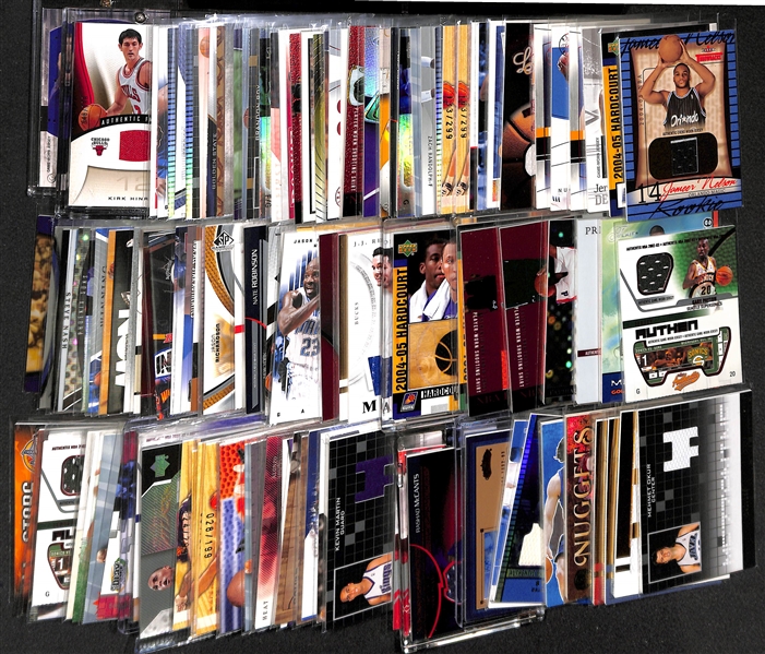 Lot Of 125 Basketball Relic Cards
