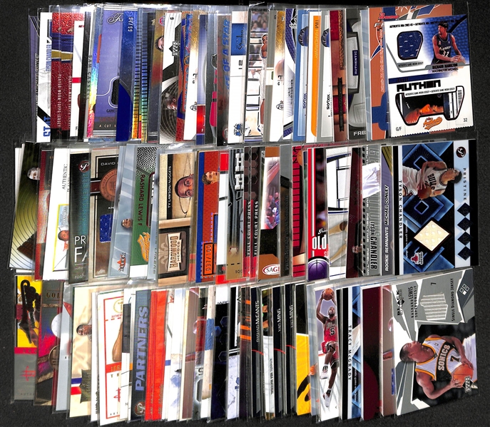 Lot Of 100 Basketball Relic Cards
