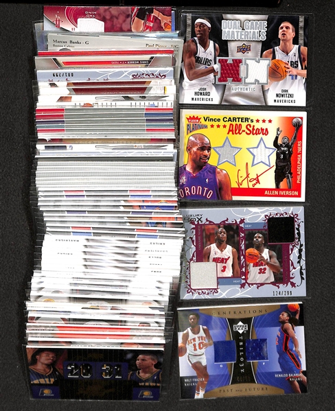 Lot Of 60 Basketball Dual Jersey Cards