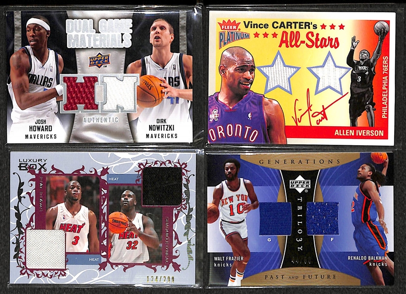 Lot Of 60 Basketball Dual Jersey Cards