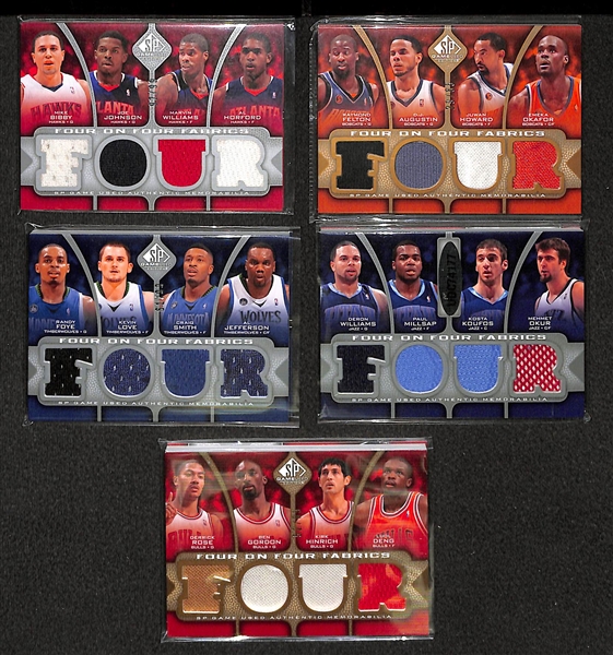 Lot Of 10 Basketball 4-8 Piece Relic Cards