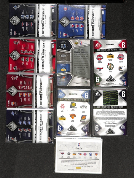 Lot Of 10 Basketball 4-8 Piece Relic Cards