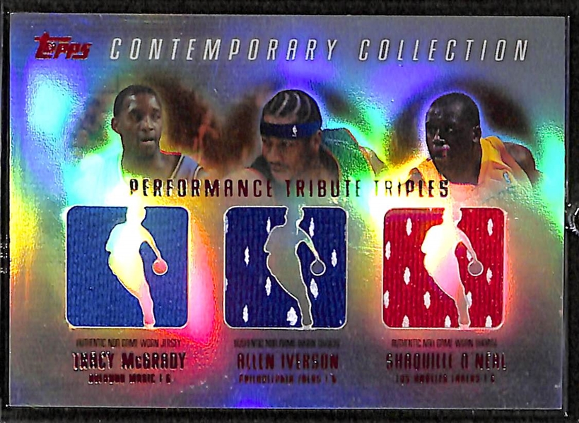 Lot of 24 Basketball Triple Jersey Cards