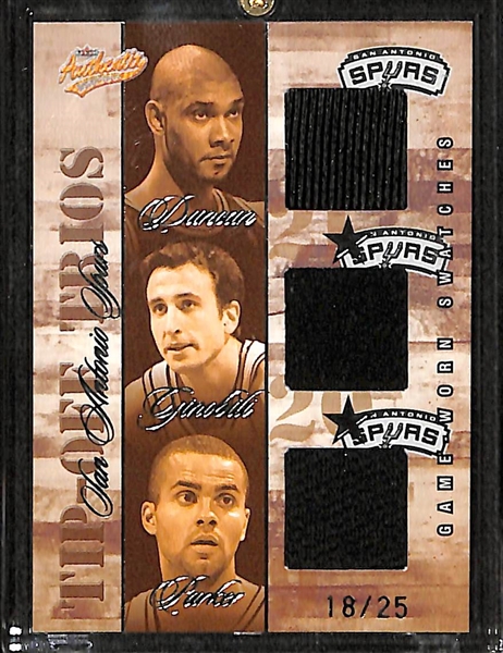 Lot of 24 Basketball Triple Jersey Cards