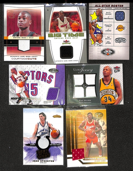 Lot Of 120+ Basketball Jersey/Relic Cards