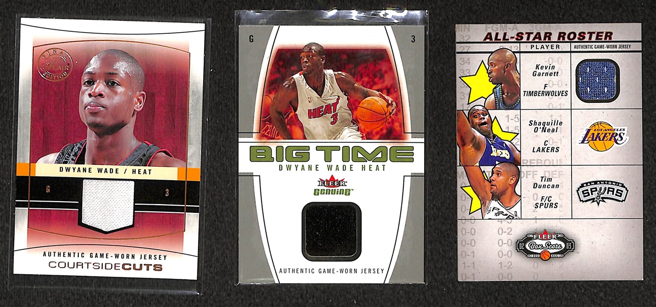 Lot Of 120+ Basketball Jersey/Relic Cards