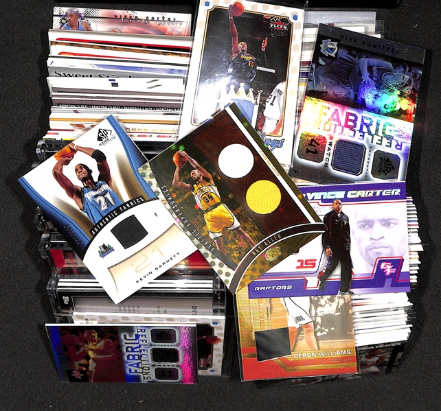 Lot Of 100+ Basketball Jersey/Relic Cards