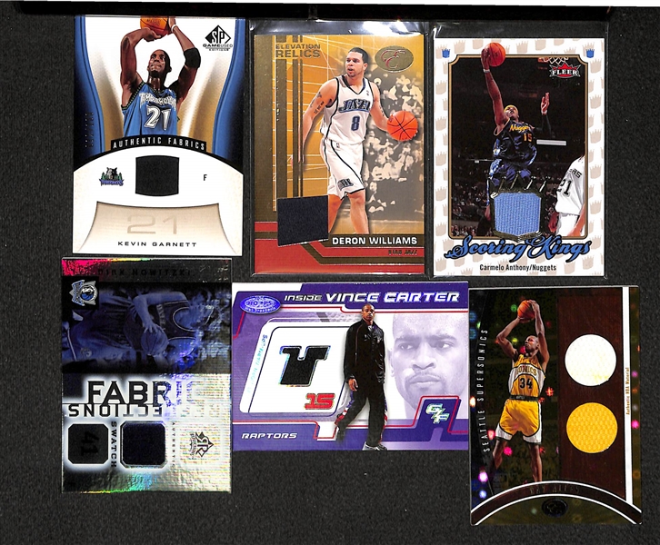 Lot Of 100+ Basketball Jersey/Relic Cards