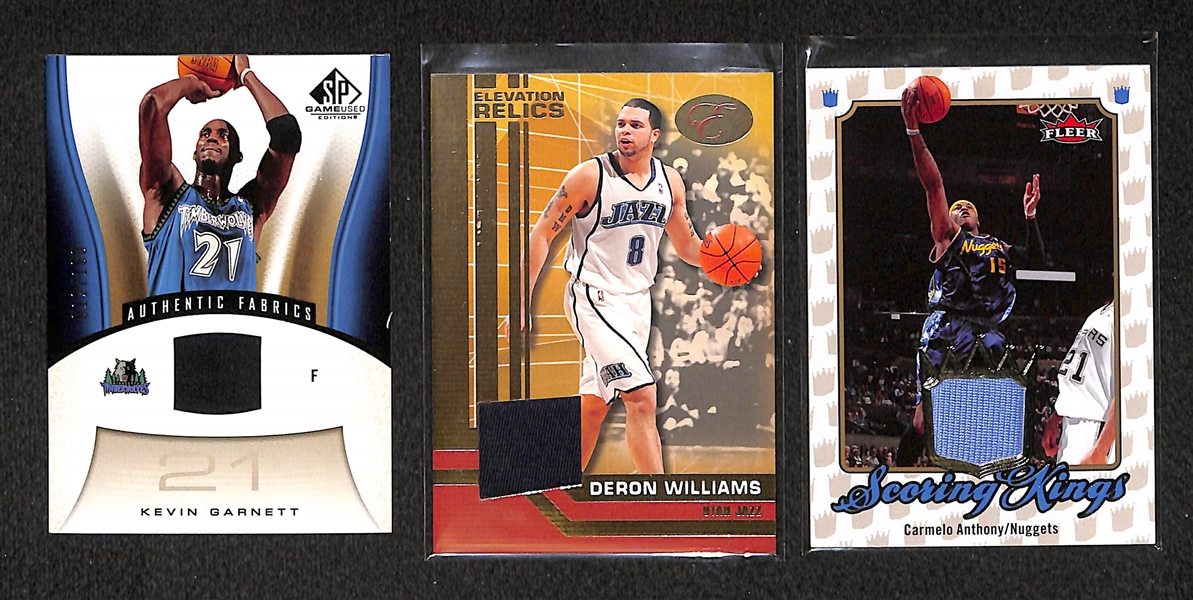 Lot Of 100+ Basketball Jersey/Relic Cards