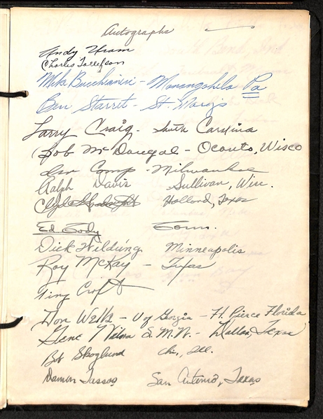 1947 Green Bay Packers Scrapbook W/ Autographs