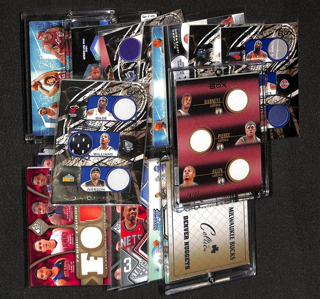 Lot Of 23 Basketball 3-8 Piece Jersey Cards