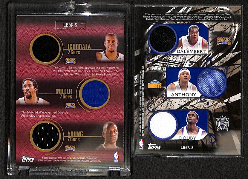Lot Of 23 Basketball 3-8 Piece Jersey Cards