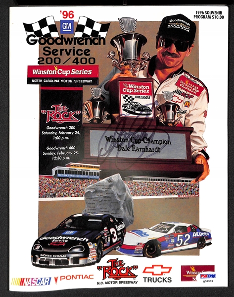 Dale Earnhart Sr Signed Brickyard Program - PSA COA