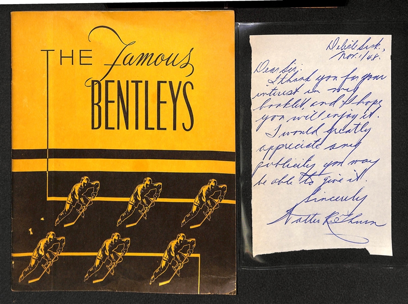 1947 The Famous Bentleys Booklet Signed By Walter Thurn