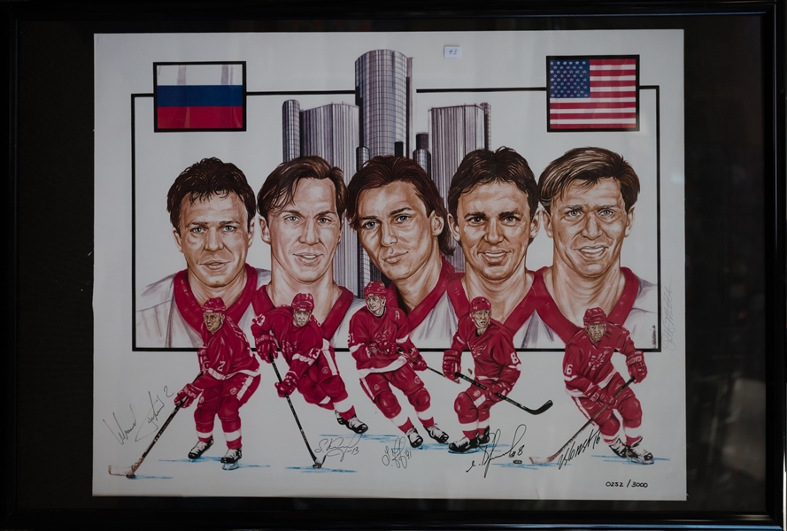 Russian Five: Fetisov, Konstantinov, Kozlov,Fiodorov, Larionov