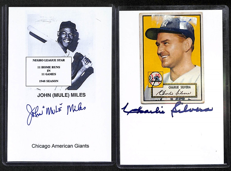 Lot Of 11 Baseball Stars Signed Photos & Index Cards w. Doerr