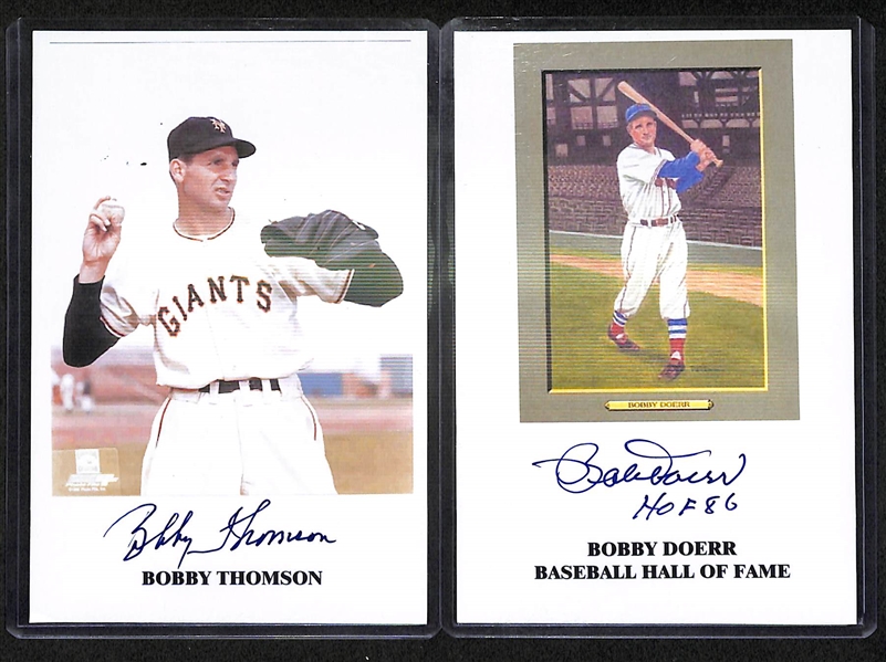 Lot Of 10 Baseball Stars Signed Photos & Index Cards w. Erskine