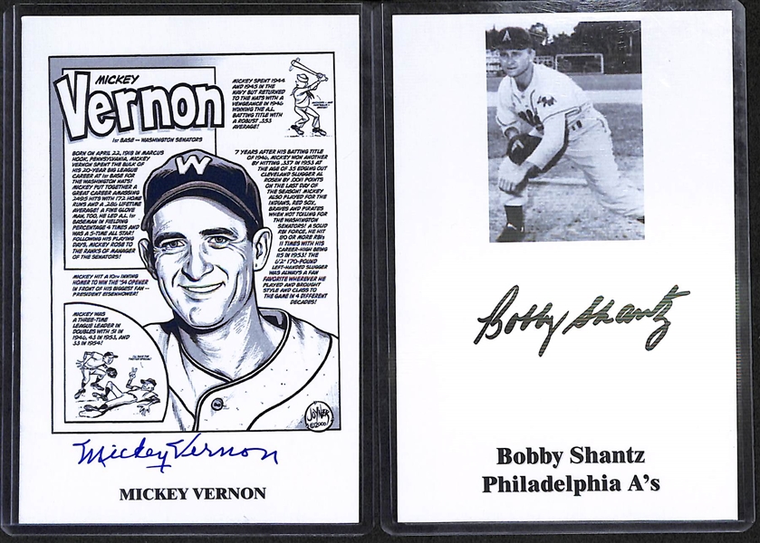 Lot Of 10 Baseball Signed Photos & Index Cards w. Kell