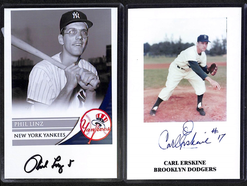 Lot Of 10 Baseball Signed Photos & Index Cards w. Kell