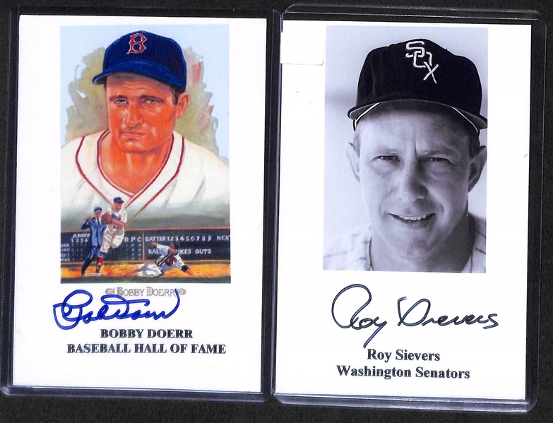 Lot Of 10 Baseball Signed Photos & Index Cards w. Kell