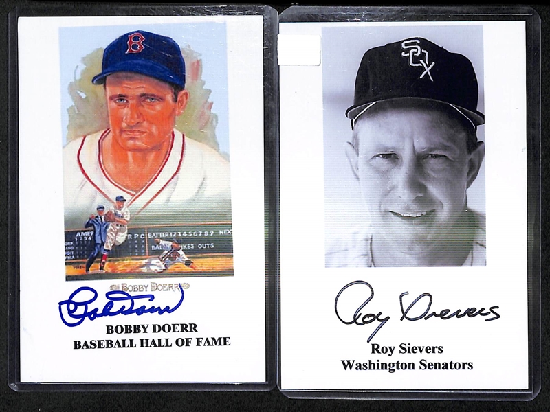 Lot Of 10 Baseball Signed Photos & Index Cards w. Kell