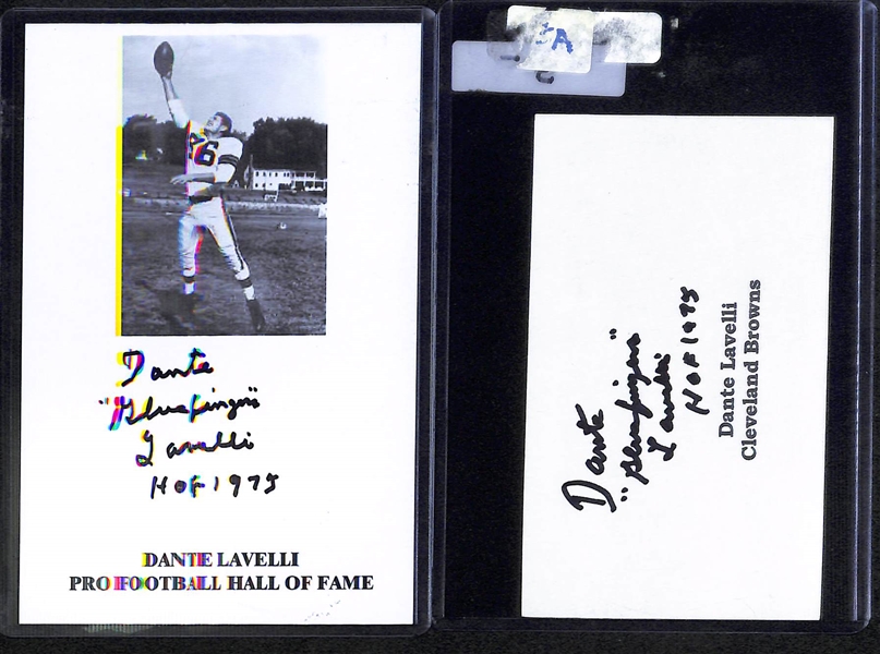 Lot Of 10 Football Signed Photos & Index Cards w. Trippi 