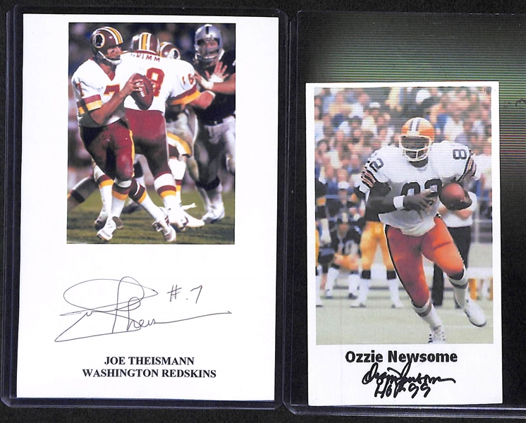 Lot Of 10 Football Signed Photos & Index Cards w. Bednarik